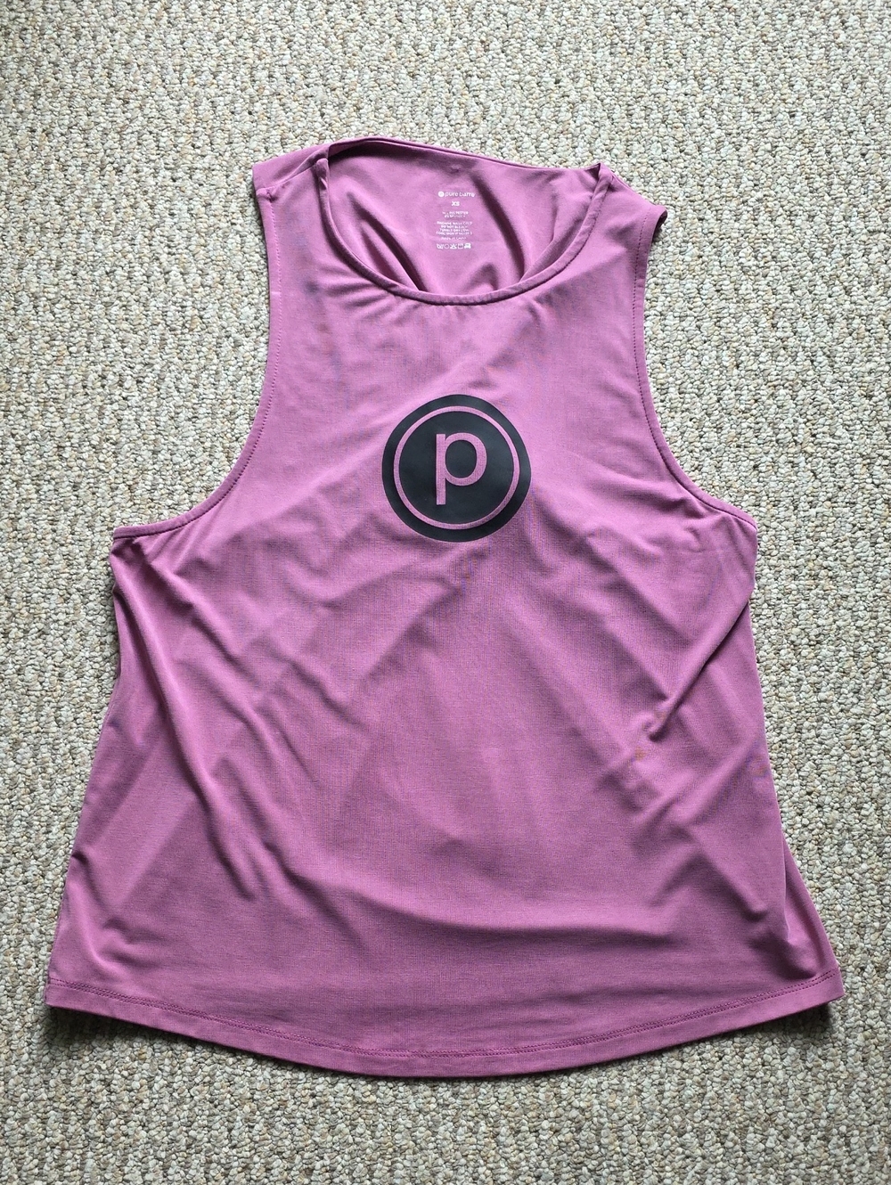 Pure Barre Mauve Pink Twist-Back Tank Top